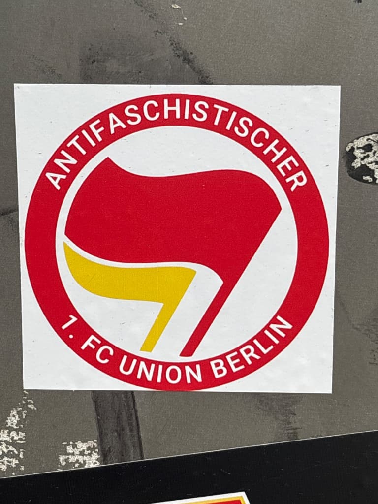 Antifaschistischer 1. FC union Berlin sticker in Odense