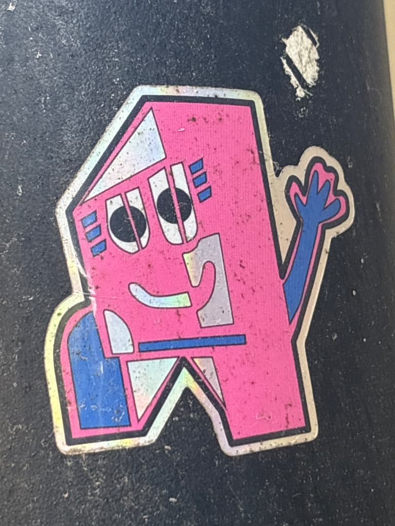 Abstract Face sticker in Stockholm