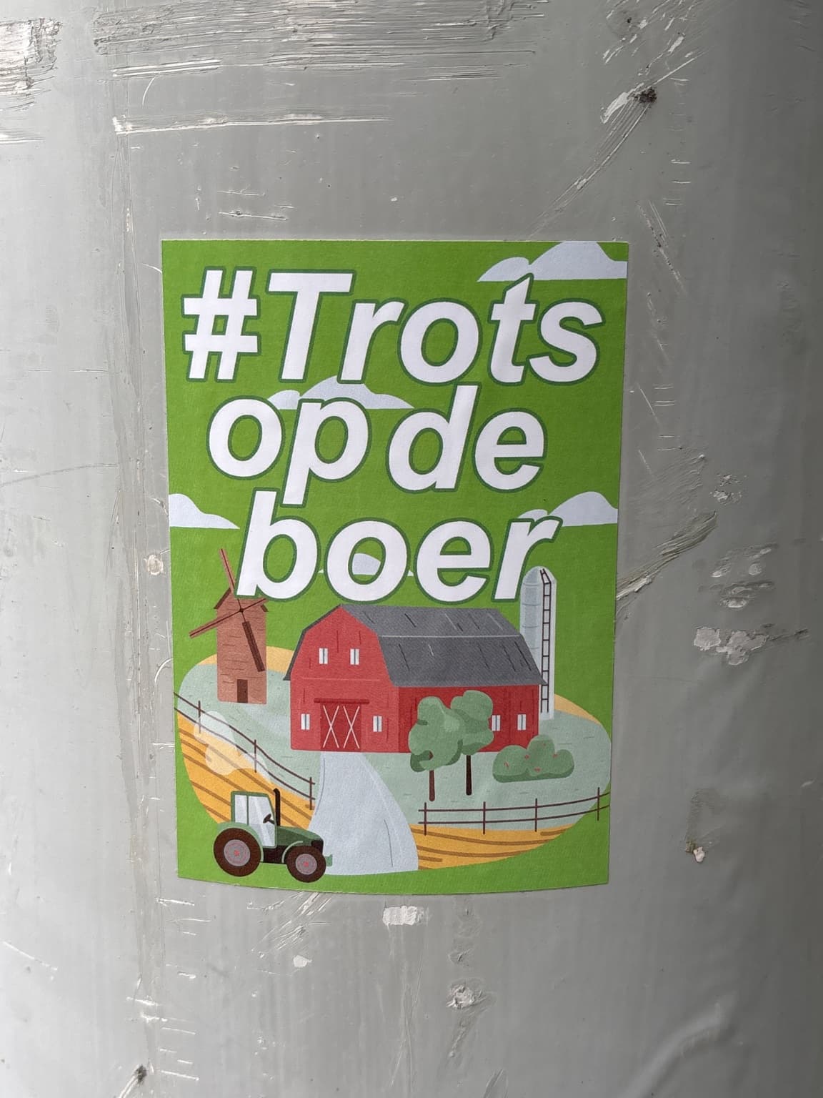 #trots op de boer sticker in The Hague