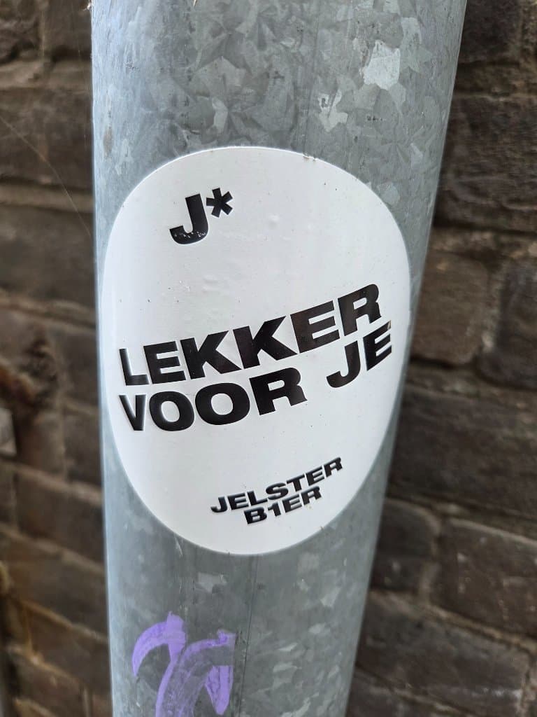 Lekker voor je sticker in Dordrecht