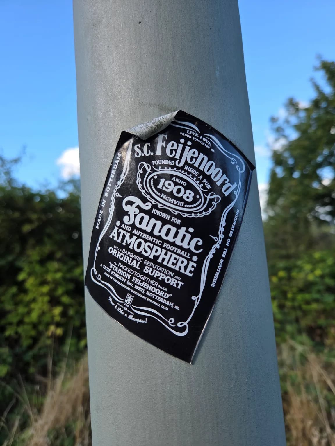 SC Feijenoord sticker in Dordrecht
