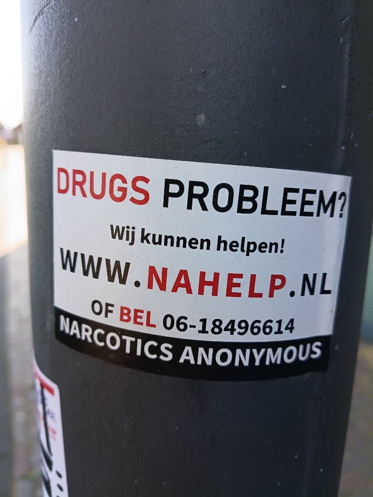 Drugs probleem? sticker in Beilen