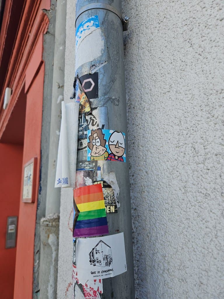 Plakplaatjes x Most Dope sticker in Berlin