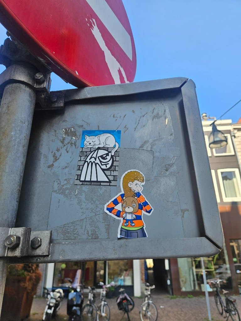 Kanye West bear sticker in Zwolle